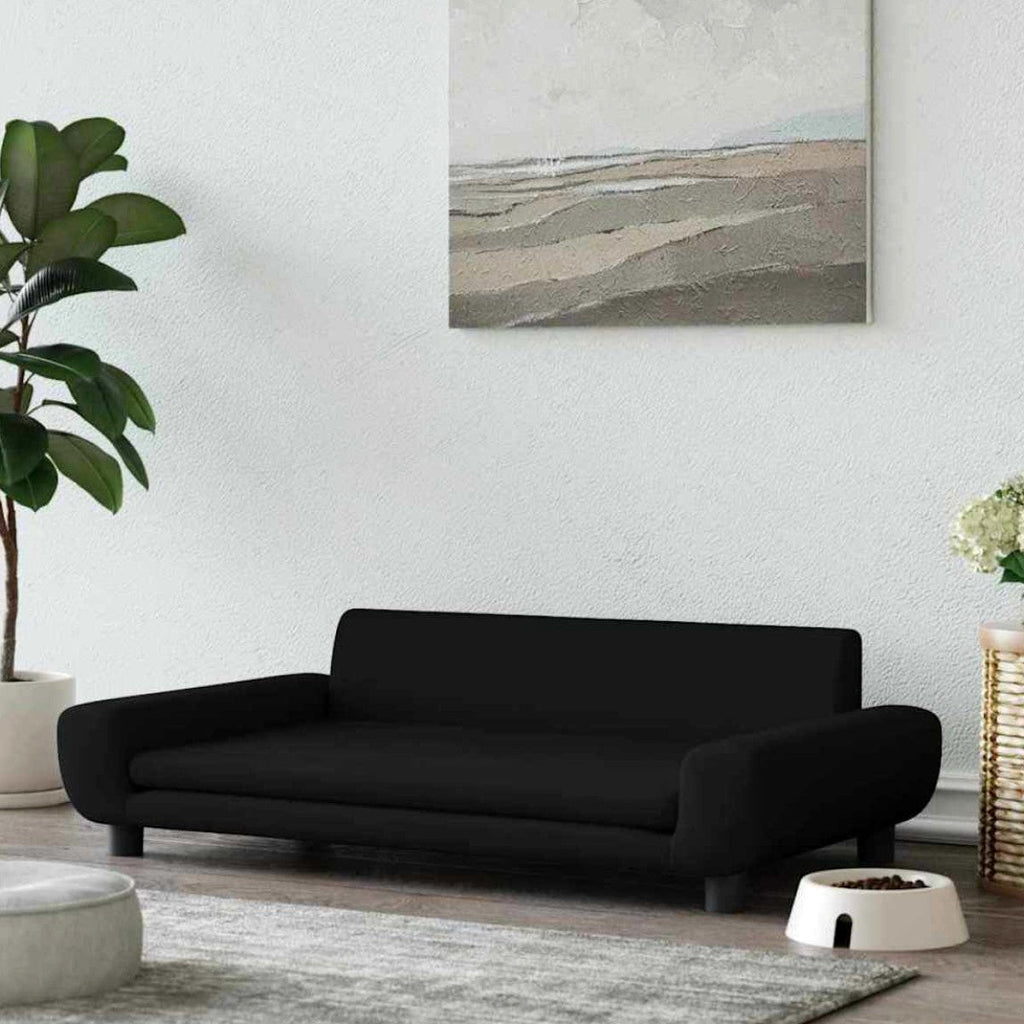 Hundesofa aus Samt 90 cm — erhöhte Ränder, waschbarer Bezug